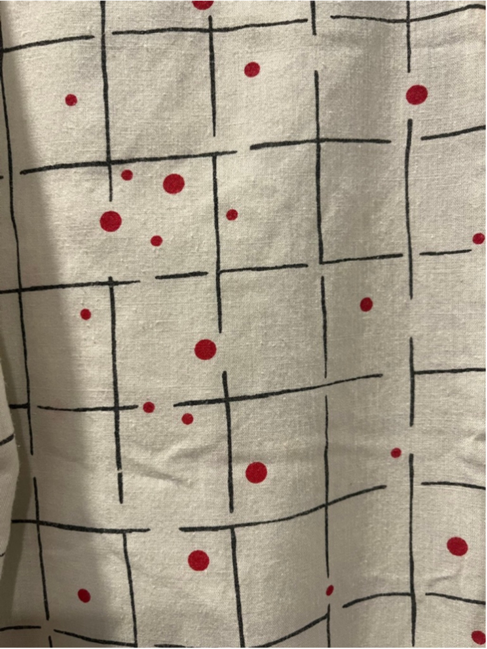 VTG 80s Favorites Abstract Grid Shirt Small Mid Century Memphis Geo Polka Dot - Picture 2 of 9